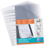 ELBA Pochettes perfor&eacute;es, format A4, transparent en PP,