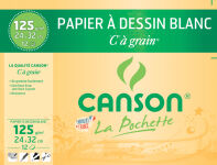 CANSON Papier &agrave; dessin "C" &agrave; grain, format A4, 224 g/m2